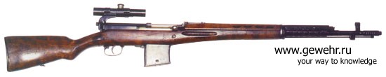 Самозарядная винтовка Токарева СВТ-40.